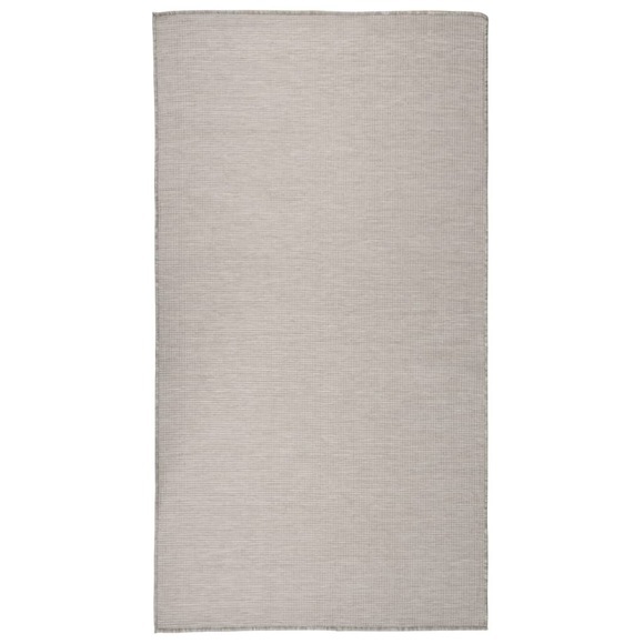 vidaXL Outdoor-Teppich Flachgewebe 80x150 cm Taupe