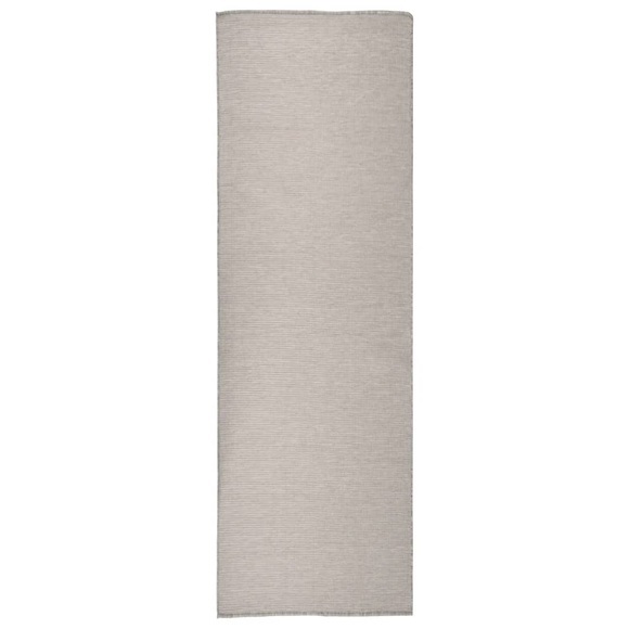 vidaXL Outdoor-Teppich Flachgewebe 80x250 cm Taupe