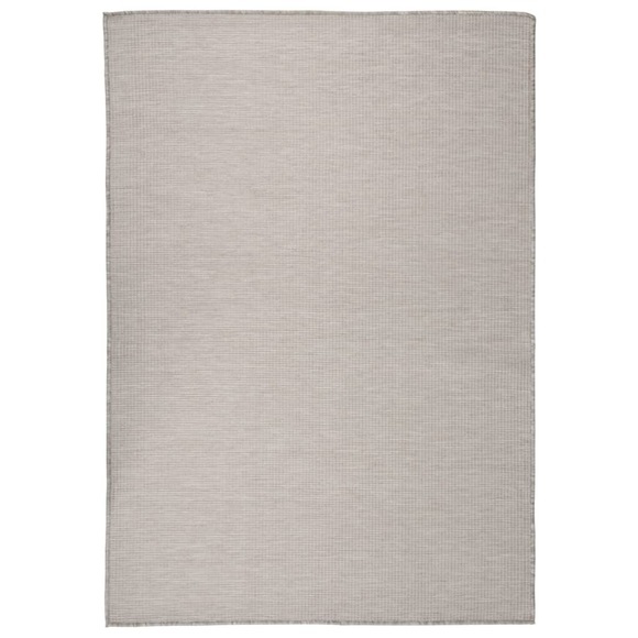 vidaXL Outdoor-Teppich Flachgewebe 140x200 cm Taupe