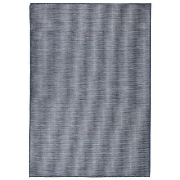 vidaXL Outdoor-Teppich Flachgewebe 140x200 cm Blau