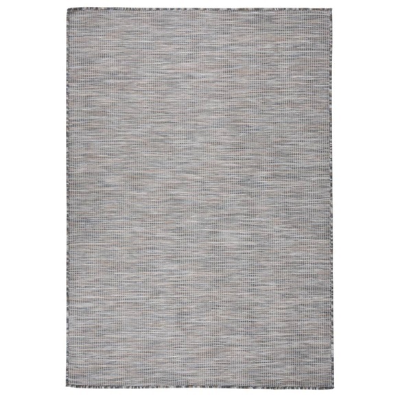 vidaXL Outdoor-Teppich Flachgewebe 140x200 cm Braun und Schwarz
