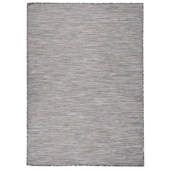 vidaXL Outdoor-Teppich Flachgewebe 200x280 cm Braun und Schwarz