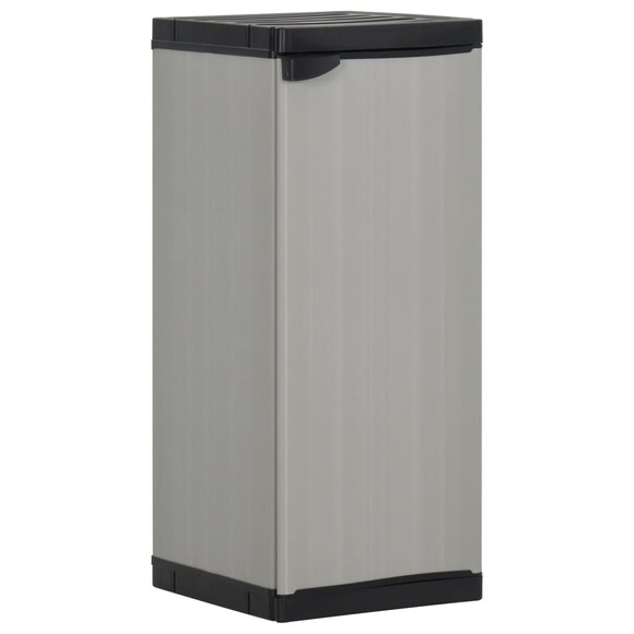 vidaXL Garten-Lagerschrank mit 1 Boden Grau und Schwarz 35x40x85 cm