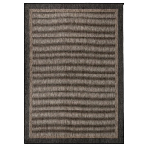 vidaXL Outdoor-Teppich Flachgewebe 140x200 cm Dunkelbraun