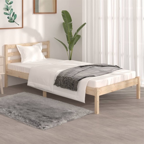 vidaXL Massivholzbett Kiefer 90x190 cm 3FT Single