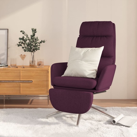 vidaXL Relaxsessel mit Fußstütze Lila Stoff