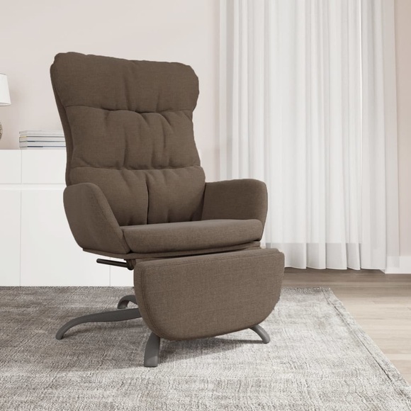 vidaXL Relaxsessel mit Fußstütze Braun Stoff