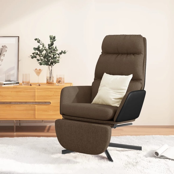 vidaXL Relaxsessel mit Fußstütze Braun Stoff
