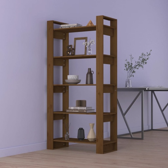 vidaXL Bücherregal/Raumteiler Honigbraun 80x35x160cm Massivholz Kiefer