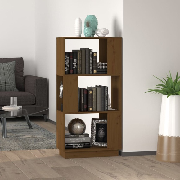 vidaXL Bücherregal/Raumteiler Honigbraun 51x25x101cm Massivholz Kiefer