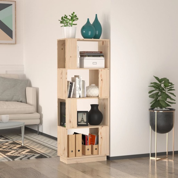 vidaXL Bücherregal/Raumteiler 51x25x132 cm Massivholz Kiefer