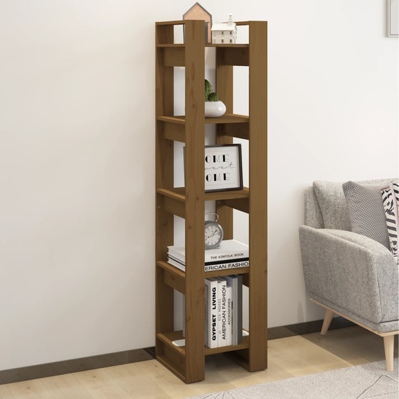 vidaXL Bücherregal/Raumteiler Honigbraun 41x35x160cm Massivholz Kiefer