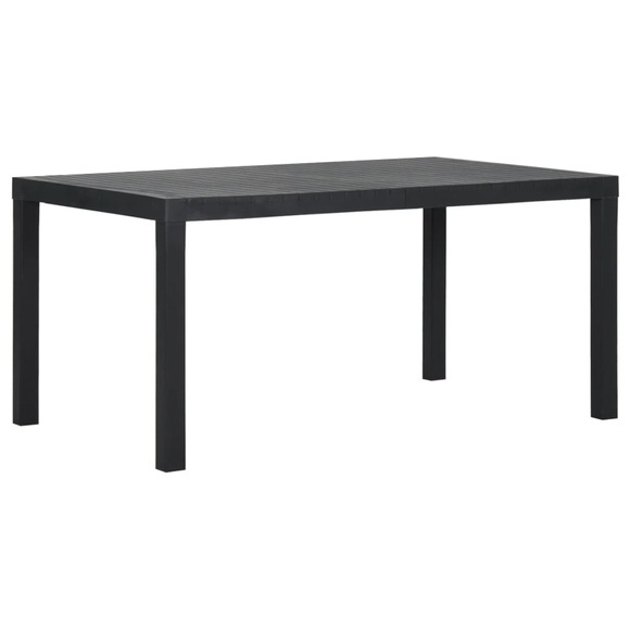 vidaXL Gartentisch 150x90x72 cm PP Anthrazit