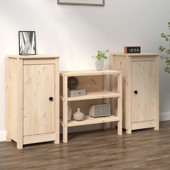vidaXL Sideboards 2 Stk. 40x35x80 cm Massivholz Kiefer