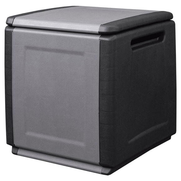 vidaXL Garten-Aufbewahrungsbox 54x53x57 cm 130 L Dunkelgrau Schwarz