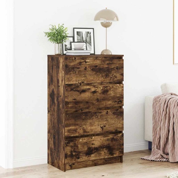 vidaXL Sideboard Räuchereiche 60x35x98,5 cm Holzwerkstoff