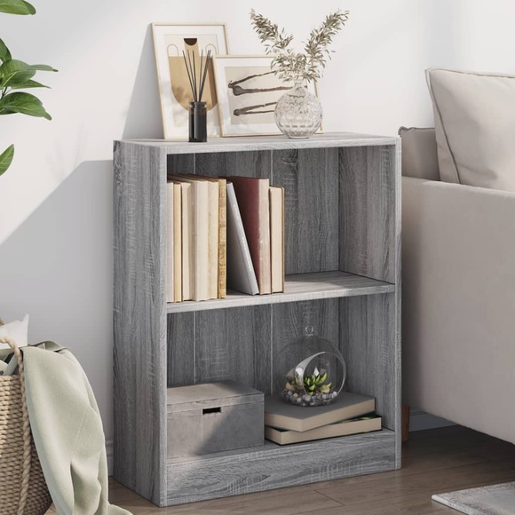 vidaXL Bücherregal Grau Sonoma 60x24x74,5 cm Holzwerkstoff