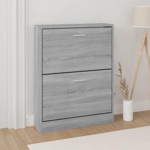 vidaXL Schuhschrank Grau Sonoma 59x17x81 cm Holzwerkstoff