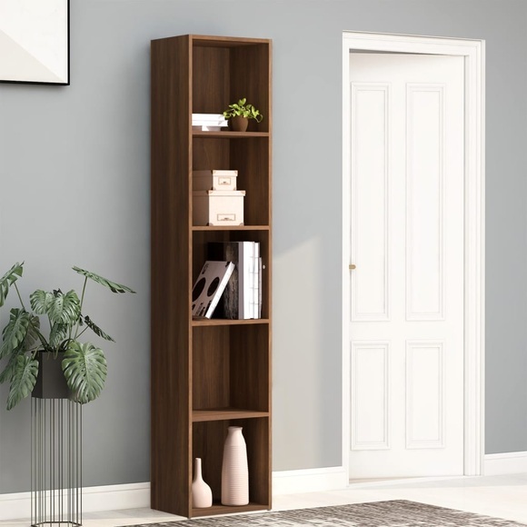 vidaXL Bücherregal Braun Eiche 40x30x189 cm Holzwerkstoff