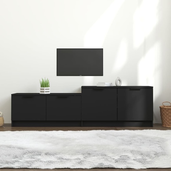 vidaXL TV-Schrank Schwarz 158,5x36x45 cm Holzwerkstoff