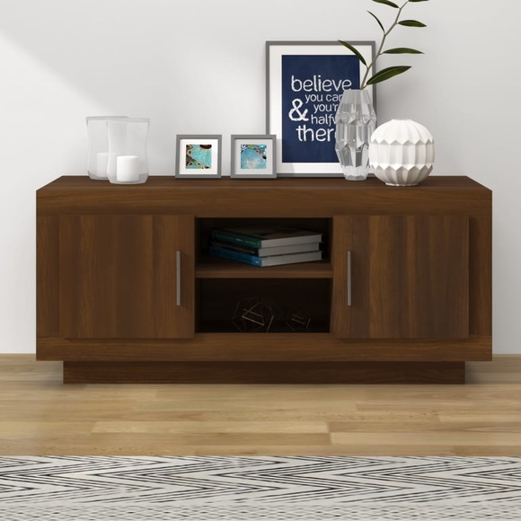 vidaXL TV-Schrank Eiche Braun 102x35x45 cm Holzwerkstoff