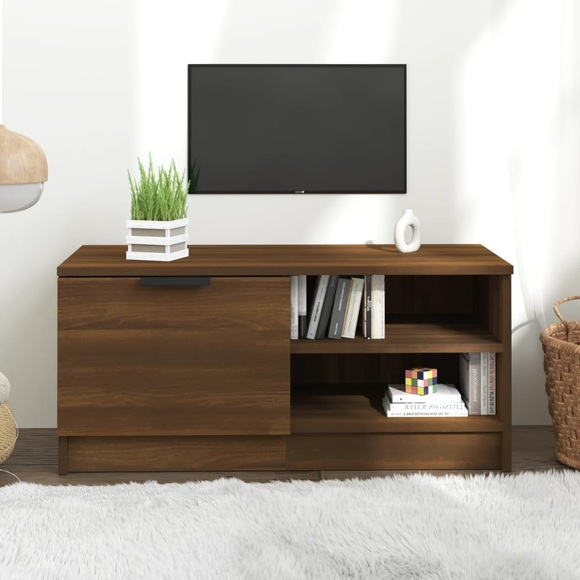 vidaXL TV-Schrank Braun Ereiche 80x35x36,5 cm Holzwerkstoff