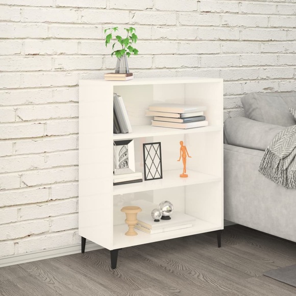 vidaXL Sideboard Hochglanz-Weiß 69,5x32,5x90 cm Holzwerkstoff