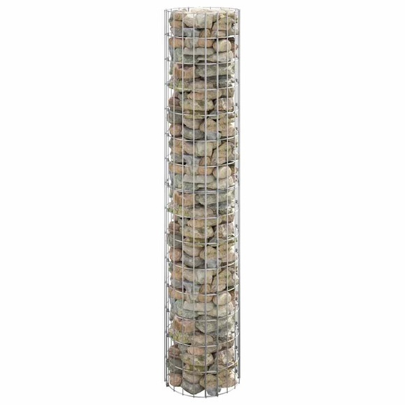 vidaXL Gabionen-Säule Rund Verzinkter Stahl Ø30x150 cm