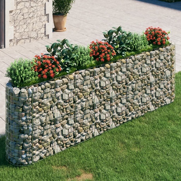vidaXL Gabionen-Hochbeet Verzinktes Eisen 330x50x100 cm