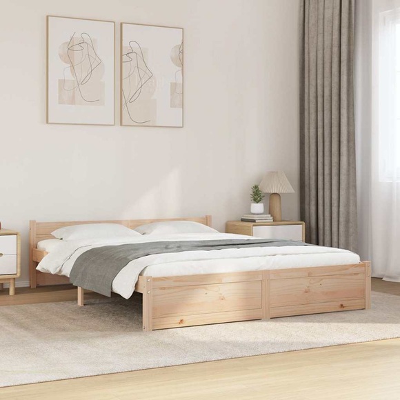 vidaXL Massivholzbett 160x200 cm