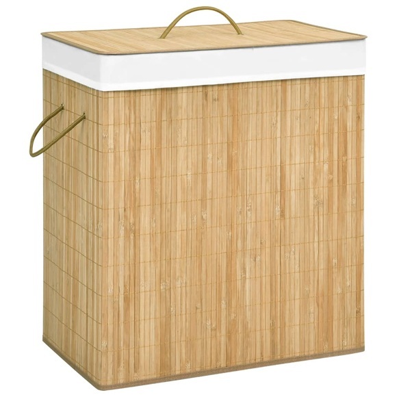 vidaXL Bambus-Wäschekorb 100 L