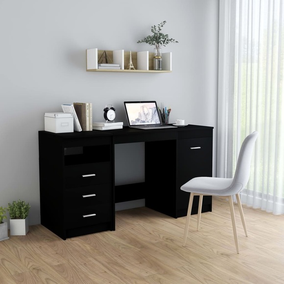 Schreibtisch Schwarz 140 x 50 x 76 cm Spanplatte