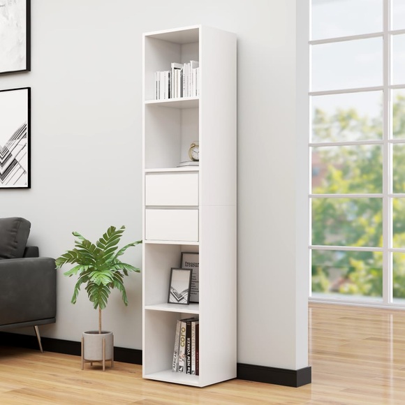 vidaXL Bücherregal Weiß 36 x 30 x 171 cm Spanplatte