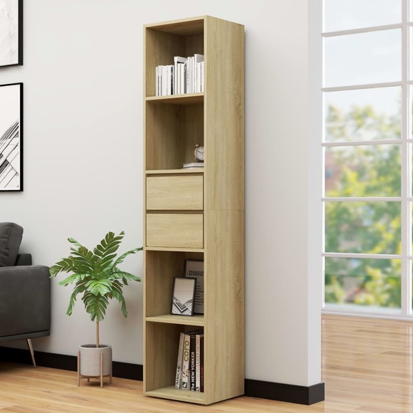 vidaXL Bücherregal Sonoma-Eiche 36 x 30 x 171 cm Spanplatte