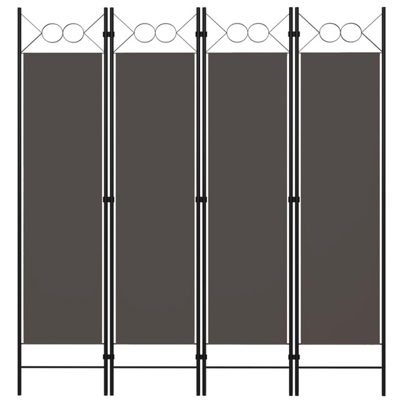 vidaXL 4-tlg. Raumteiler Anthrazit 160 x 180 cm