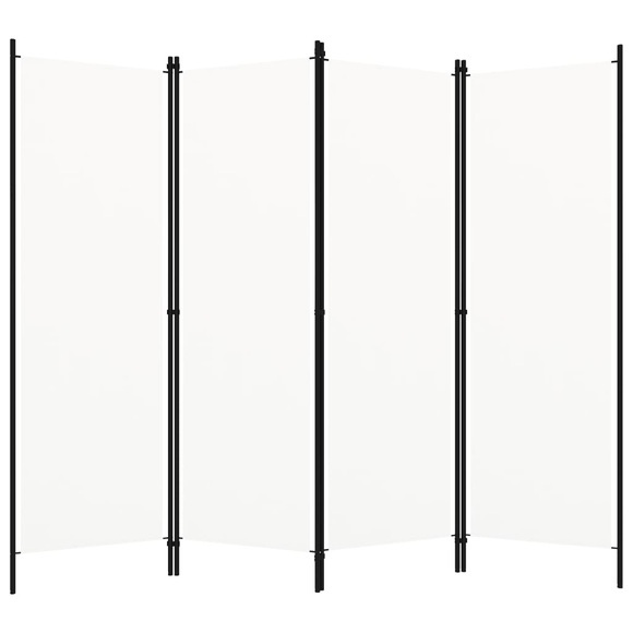 vidaXL 4-tlg. Raumteiler Cremeweiß 200x180 cm