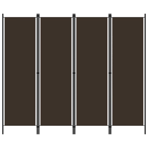 vidaXL 4-tlg. Raumteiler Braun 200x180 cm