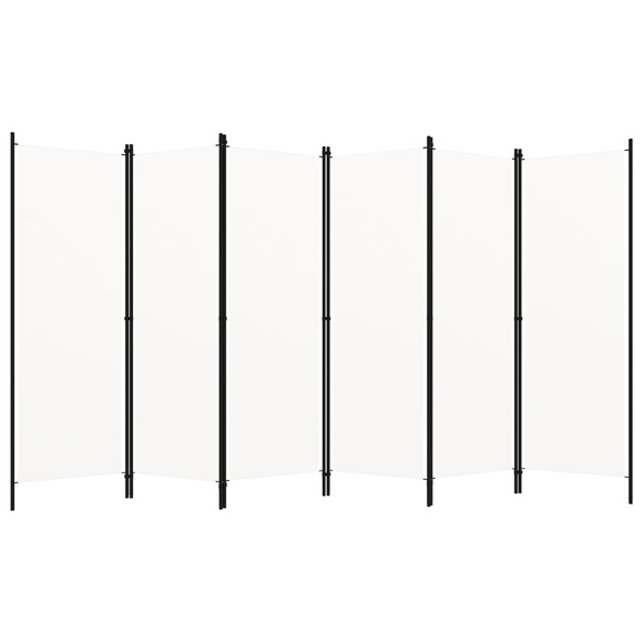 vidaXL 6-tlg. Raumteiler Cremeweiß 300x180 cm