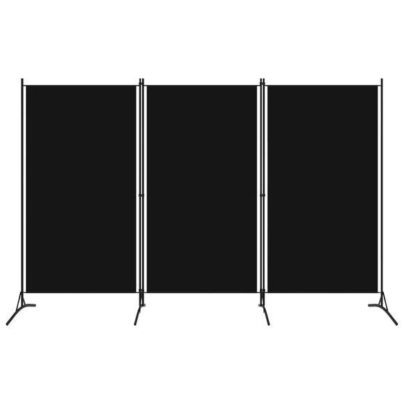 vidaXL 3-tlg. Raumteiler Schwarz 260x180 cm