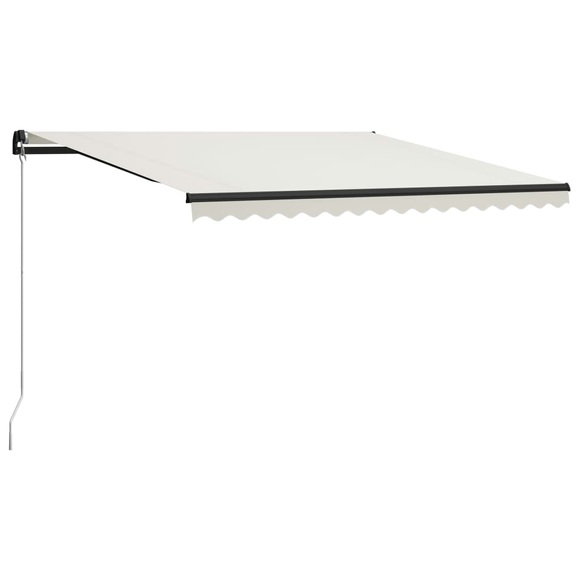 vidaXL Einziehbare Markise Handbetrieben 400×300 cm Cremefarben
