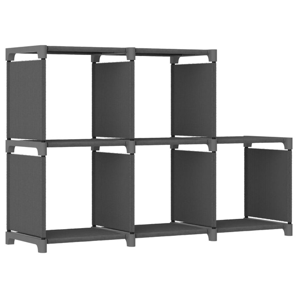 vidaXL Würfel-Regal 5 Fächer Grau 103x30x72,5 cm Stoff