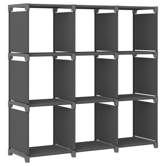 vidaXL Würfel-Regal 9 Fächer Grau 103x30x107,5 cm Stoff