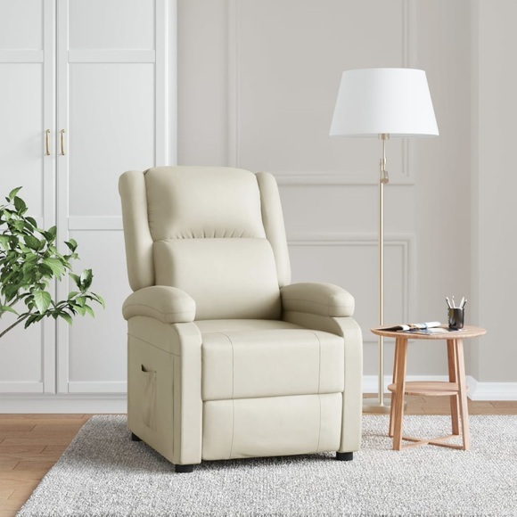 vidaXL Sessel Weiß Kunstleder