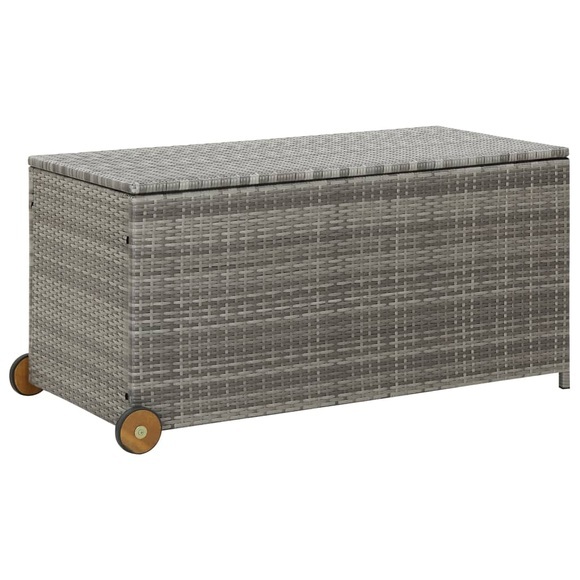 vidaXL Gartenbox Hellgrau 130x65x115 cm Poly Rattan