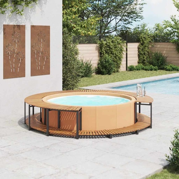 vidaXL Whirlpool-Verkleidung 273x53 cm Akazie Massivholz
