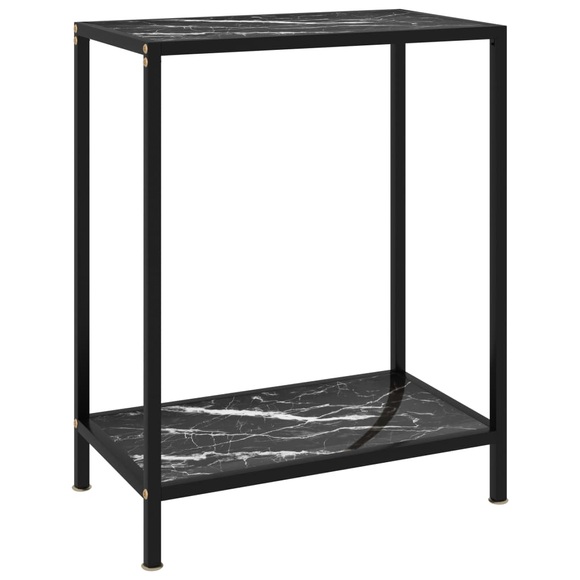 vidaXL Konsolentisch Schwarz 60x35x75 cm Hartglas