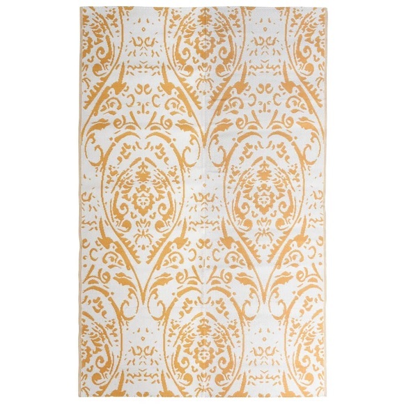 vidaXL Outdoor-Teppich Orange und Weiß 190x290 cm PP