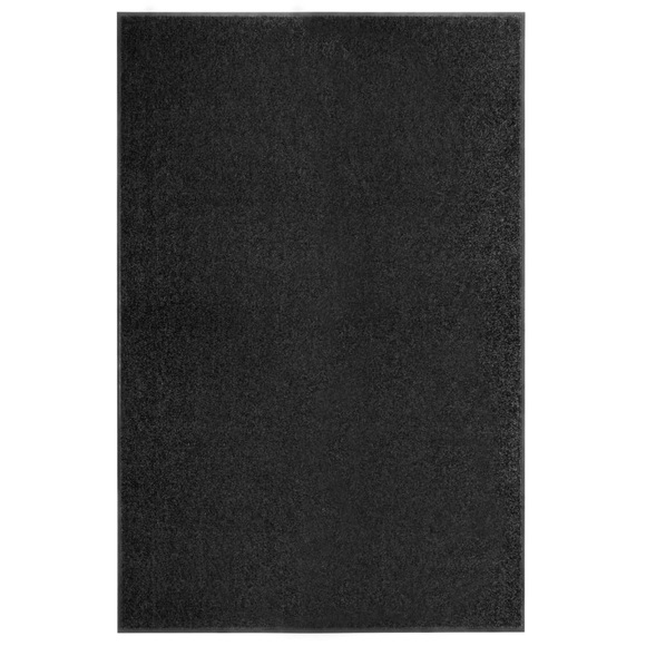 vidaXL Fußmatte Waschbar Schwarz 120x180 cm
