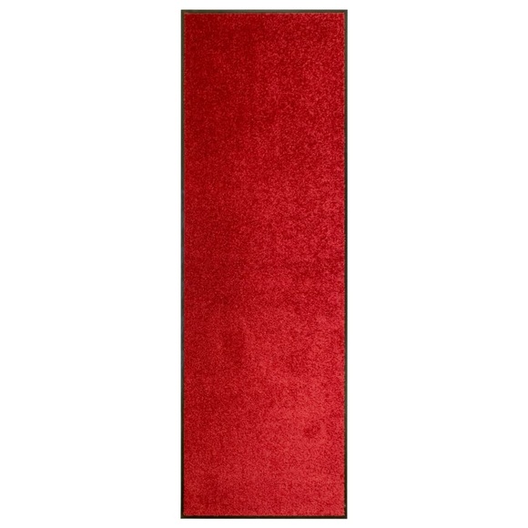 vidaXL Fußmatte Waschbar Rot 60x180 cm