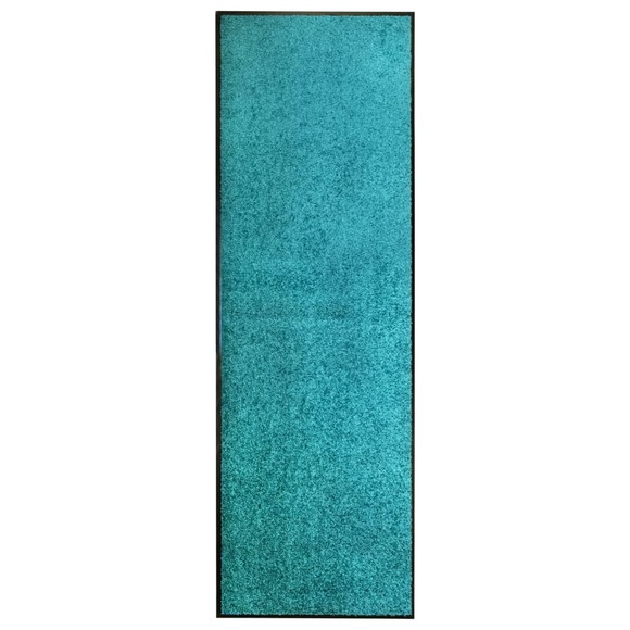 vidaXL Fußmatte Waschbar Cyan 60x180 cm